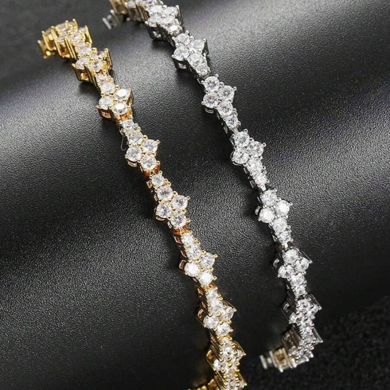 Pulsera Tenis Clásica de Racimo | Oro