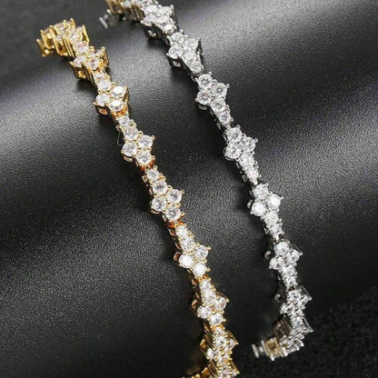 Pulsera Tenis Clásica de Racimo | Oro