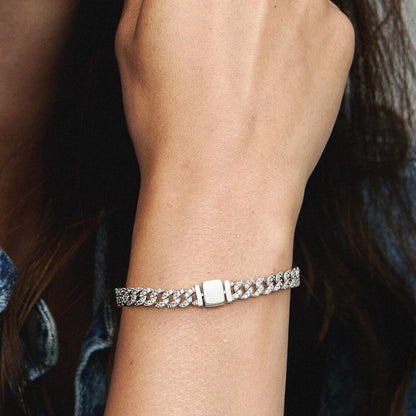 Pulsera Cubana Pave | Oro