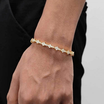 Pulsera Tenis Clásica de Racimo | Oro