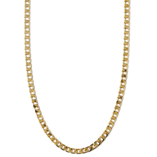 Collar Cadena Eslabón Plano Curb | Oro