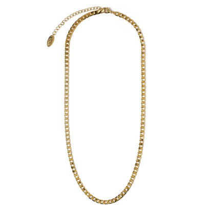 Collar Cadena Eslabón Plano Curb | Oro