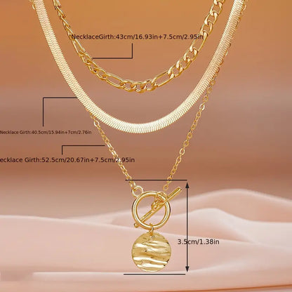 Collar de Capas Savira Moneda Texturizada | Oro