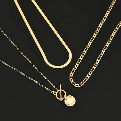 Collar de Capas Savira Moneda Texturizada | Oro