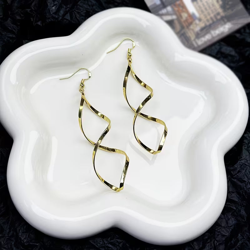 Pendientes de Espiral Col colgantes | Oro