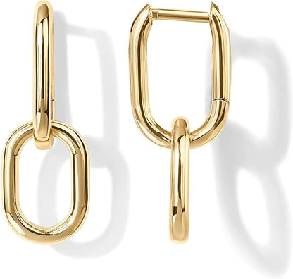 Aretes de Eslabones Colgantes | Oro