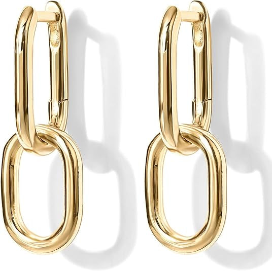 Aretes de Eslabones Colgantes | Oro
