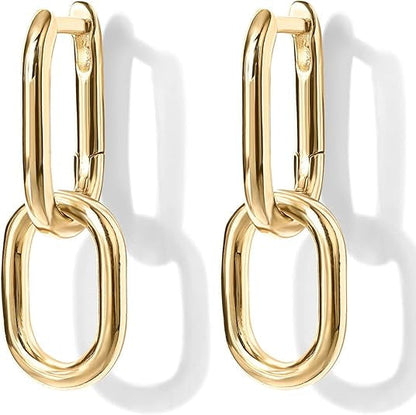 Aretes de Eslabones Colgantes | Oro