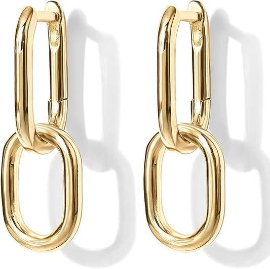Aretes de Eslabones Colgantes | Oro