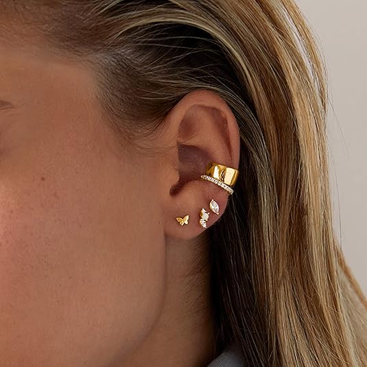 Pendientes Pear Cut Studs | Oro