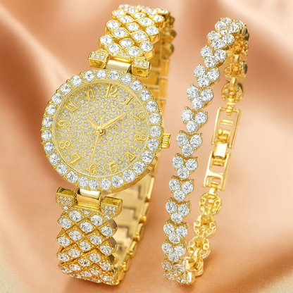 Set de Reloj y Pulsera Luxe Radiance Gold | Oro