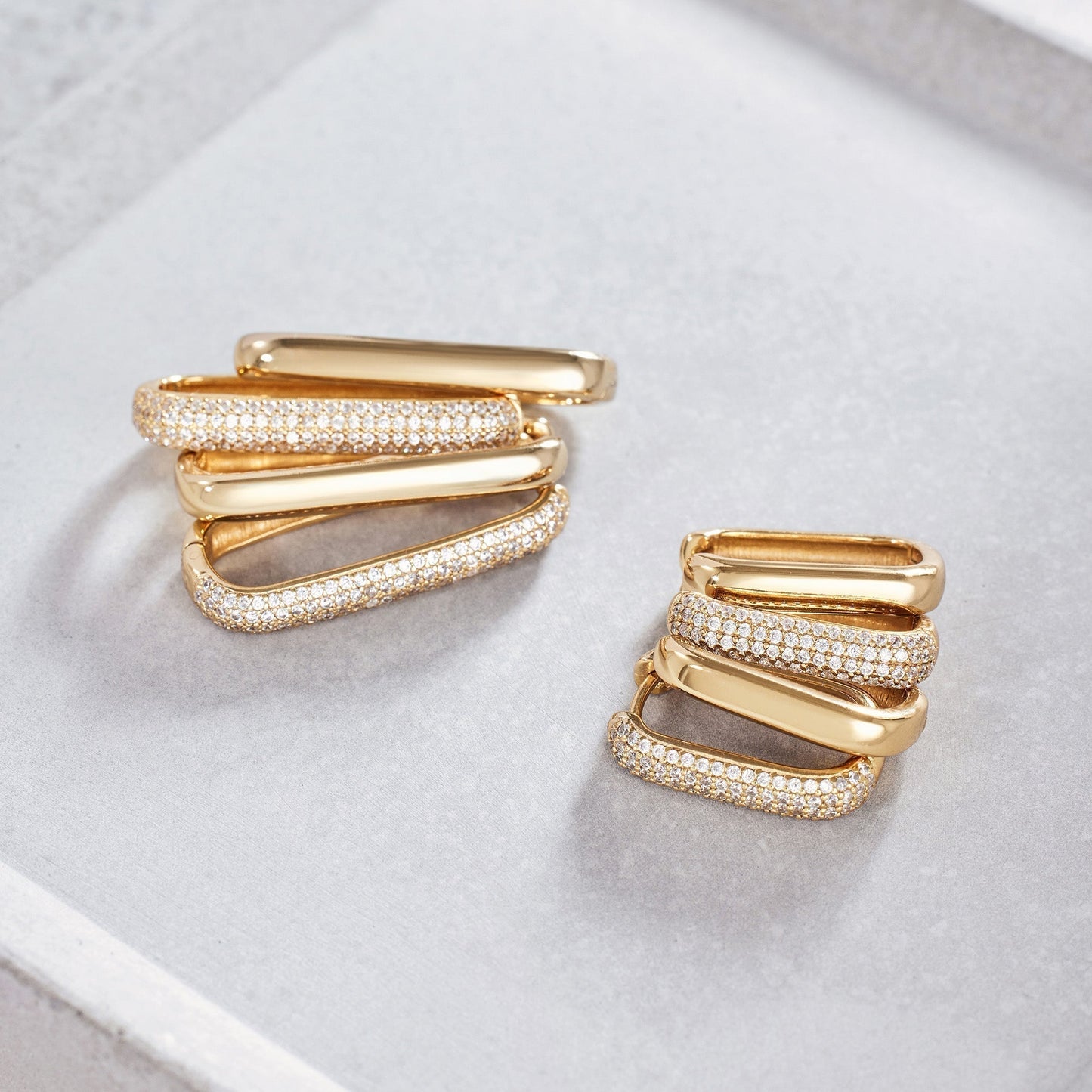 Icon Pave Hoops | Oro