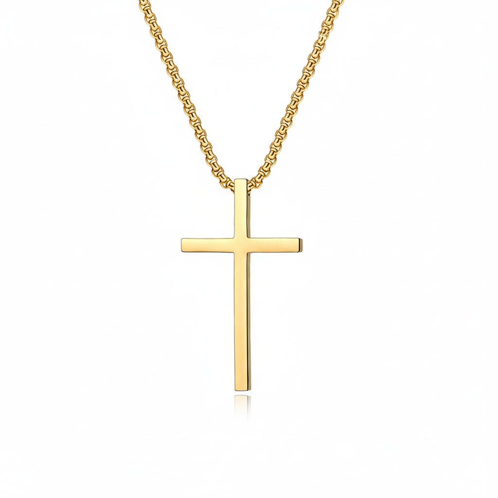Collar Cruz Biselada | Oro