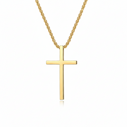 Collar Cruz Biselada | Oro