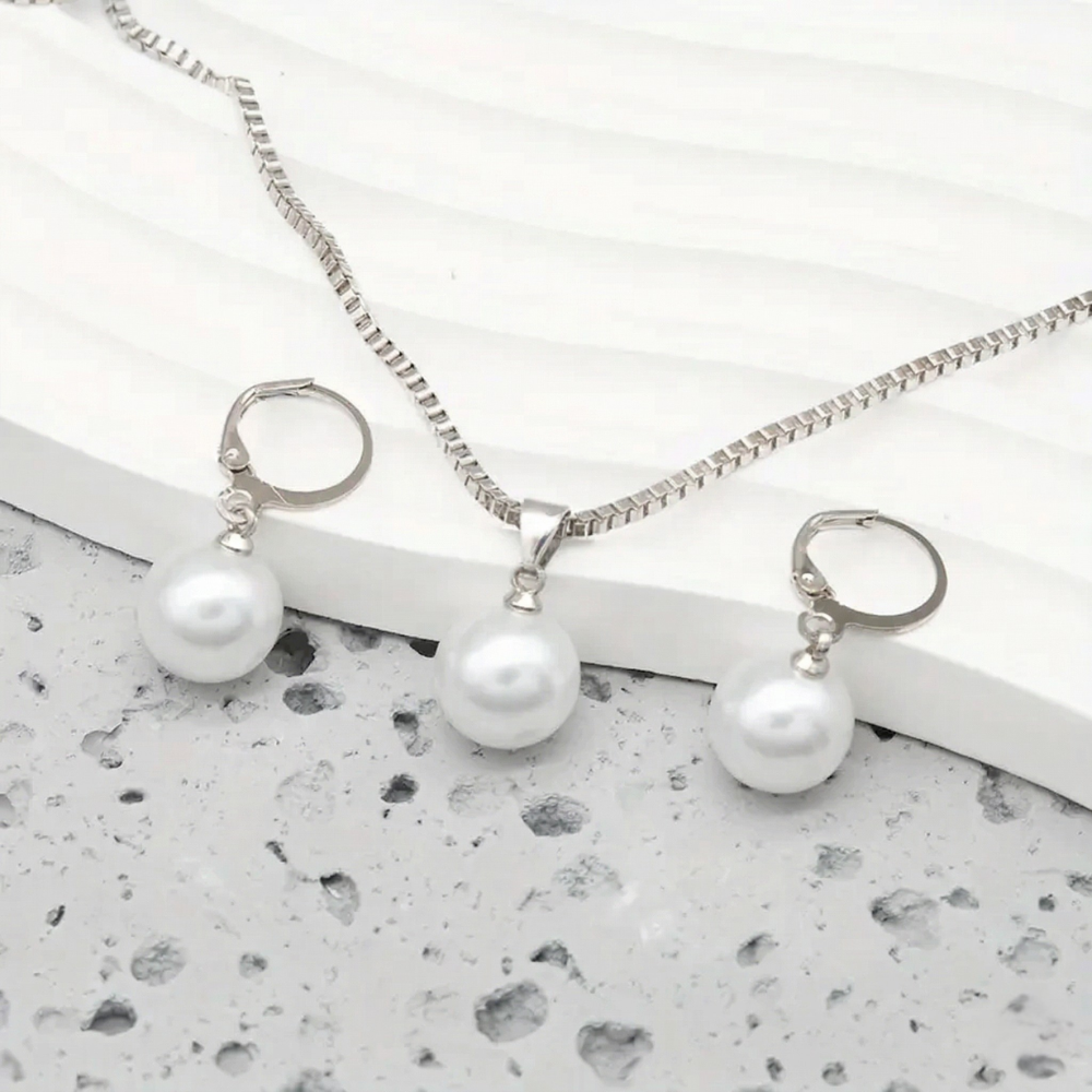 Conjunto de Joyas de Perlas Golden Grace | Oro