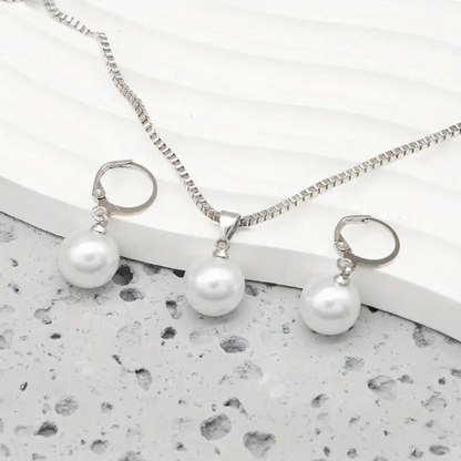 Conjunto de Joyas de Perlas Golden Grace | Oro