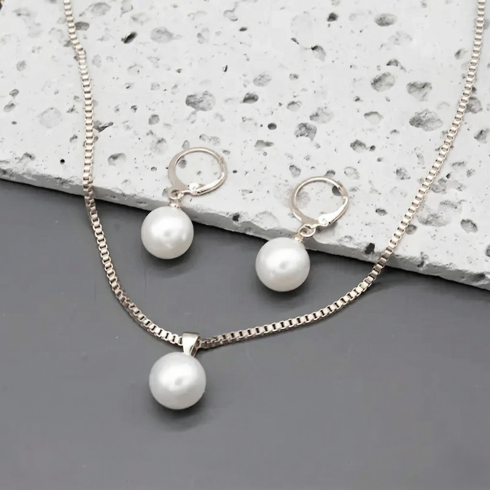 Conjunto de Joyas de Perlas Golden Grace | Oro