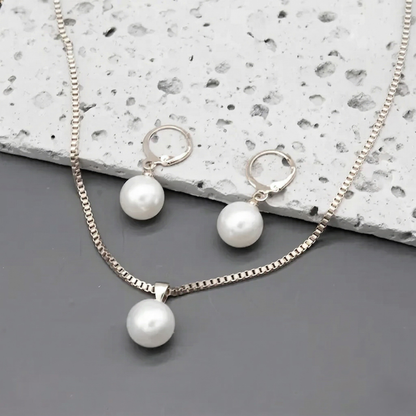 Conjunto de Joyas de Perlas Golden Grace | Oro
