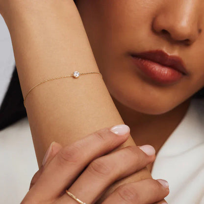 Pulsera de Piedras Moissanite Cléa | Oro
