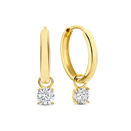 Aretes de Aro Larmes de Lune Stone | Oro