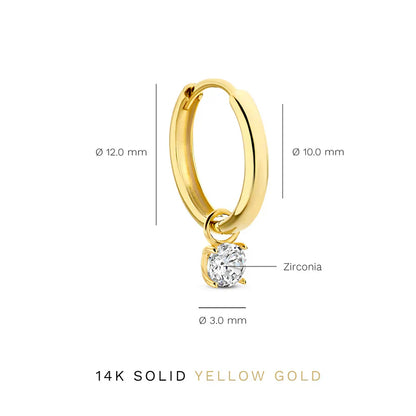 Set de Pendientes Larmes de Lune Stone | Oro