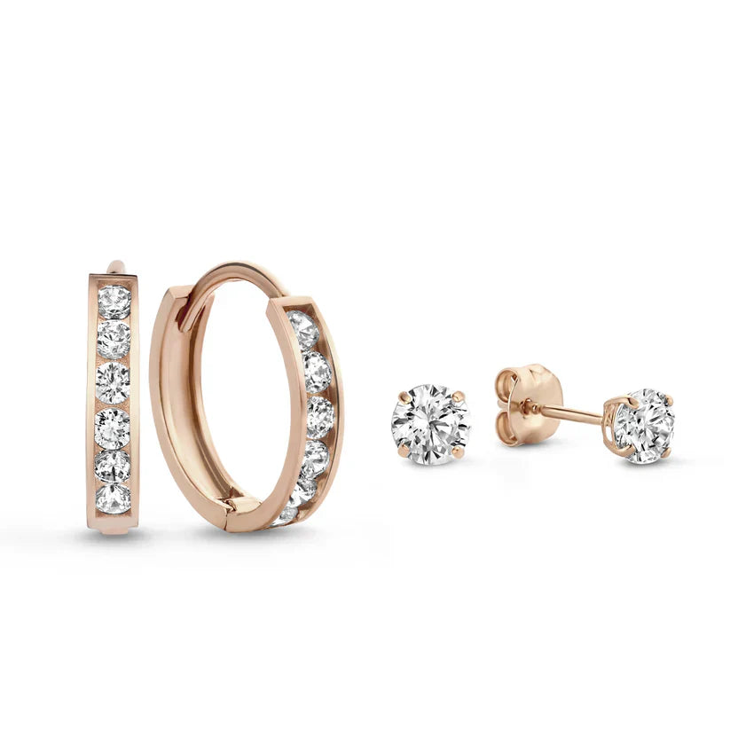 Juego de Aretes Dara Brillane Stone | Oro