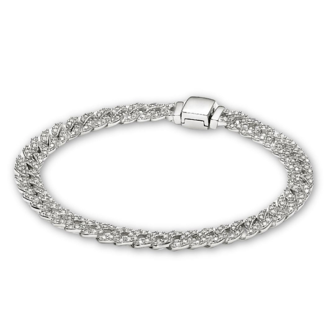 Pulsera Cubana Pave | Oro