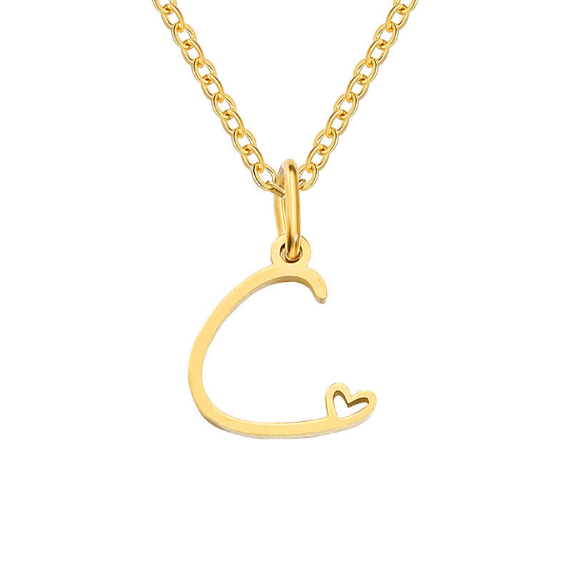 Collar Inicial Corazón | Oro