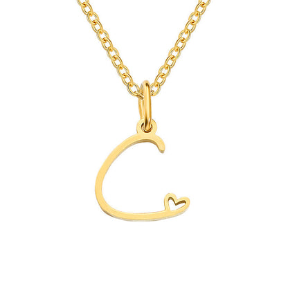Collar Inicial Corazón | Oro
