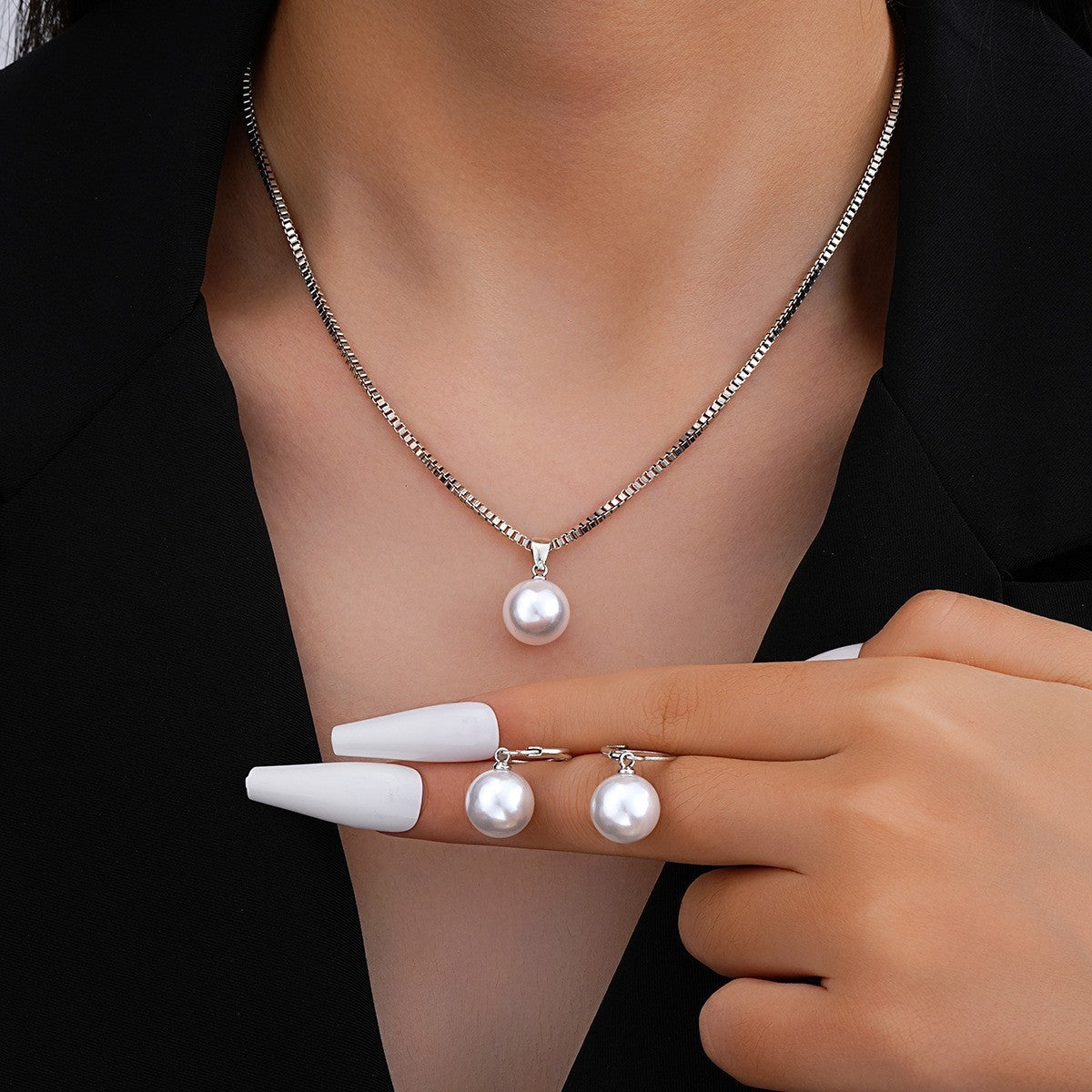 Conjunto de Joyas de Perlas Golden Grace | Oro
