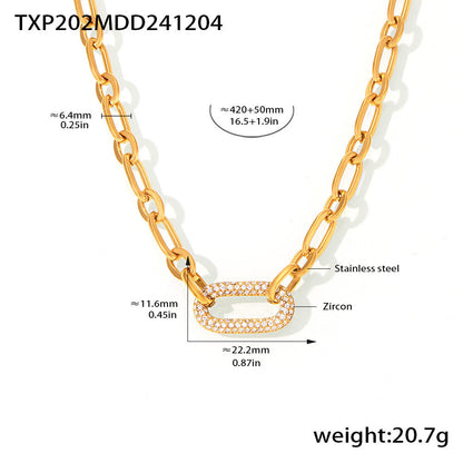 Set de Joyería Paved Chunky Chain Link | Oro
