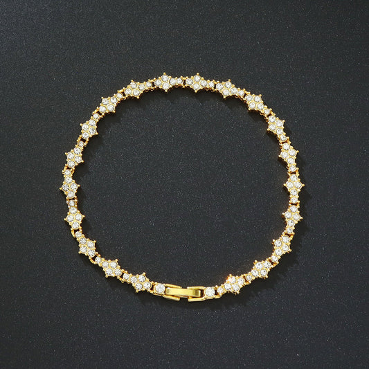 Pulsera Tenis Clásica de Racimo | Oro