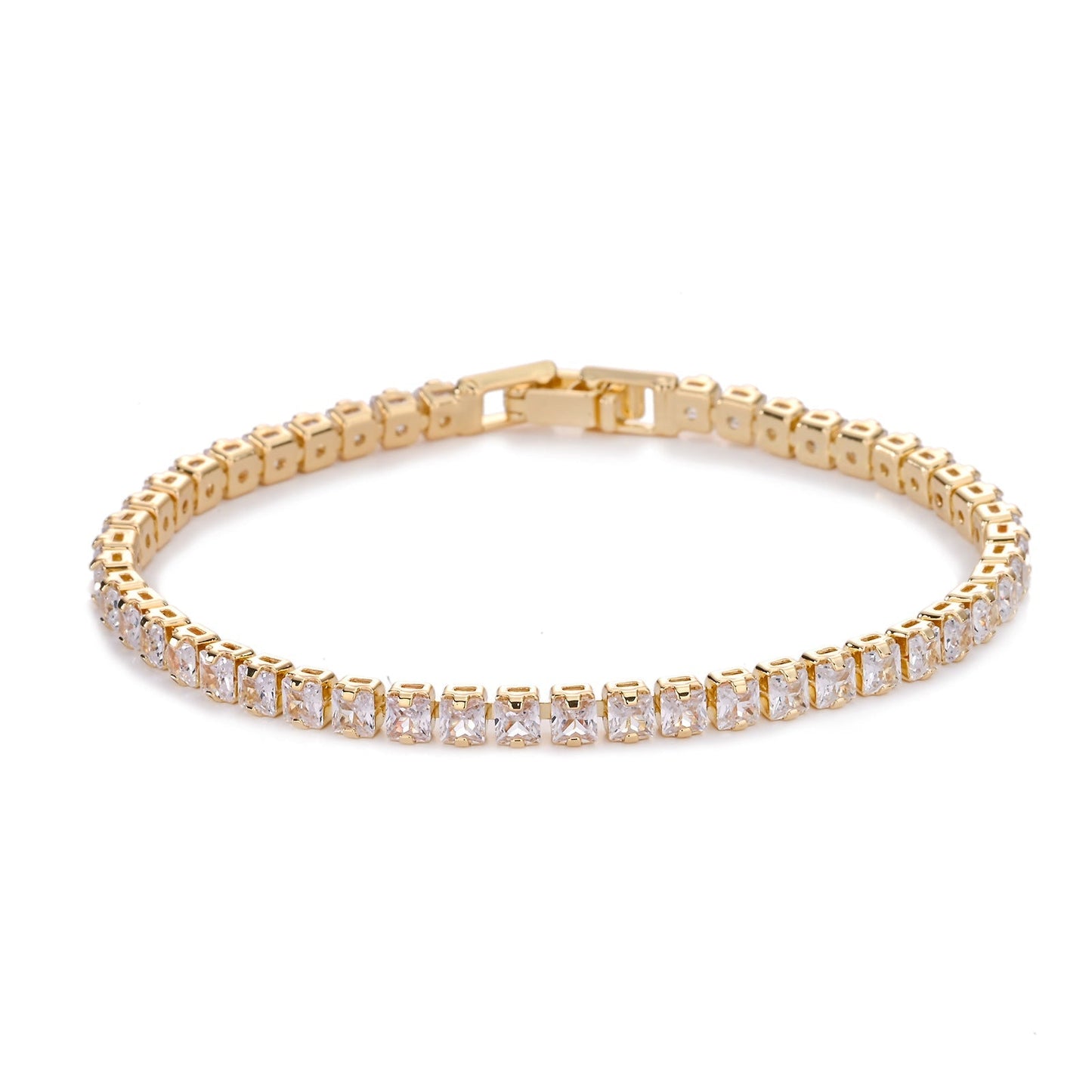 Pulsera Tenis Cuadrada | Oro