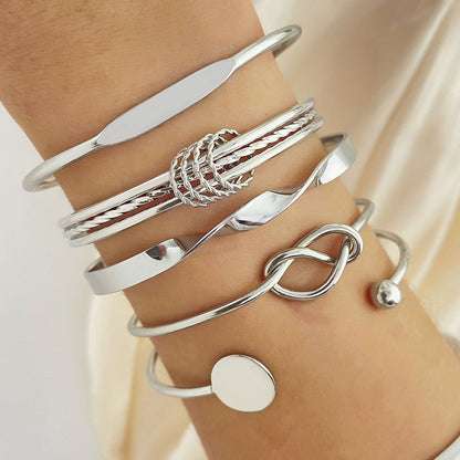 Set de Pulseras Elegancia Anudada | Oro