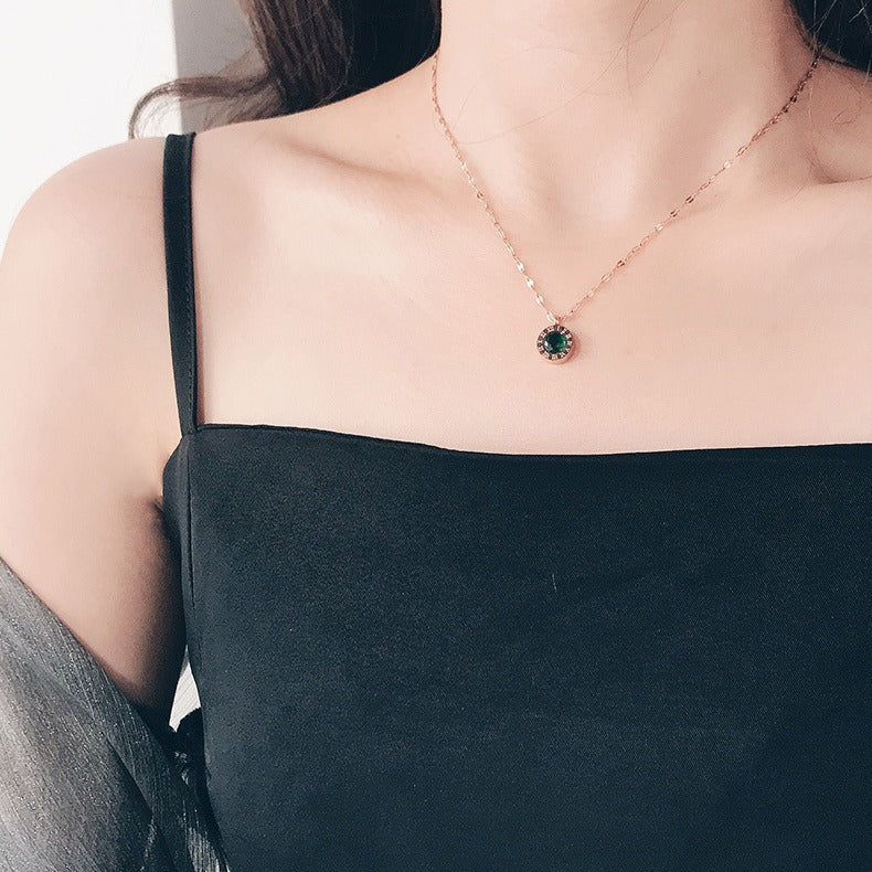 Collar Esfera Esmeralda | Oro