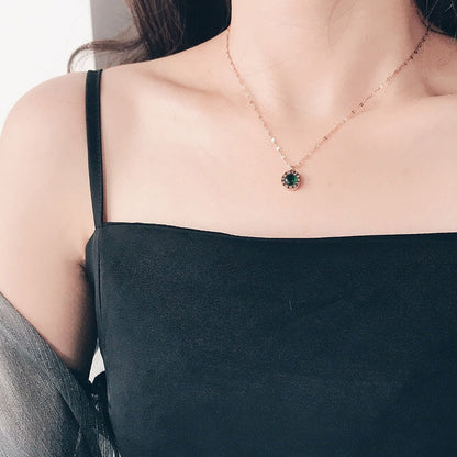 Collar Esfera Esmeralda | Oro