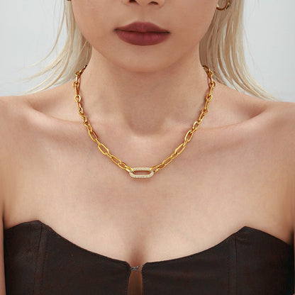 Set de Joyería Paved Chunky Chain Link | Oro