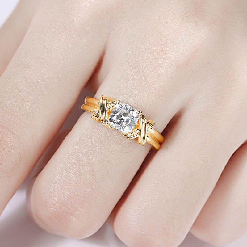 Anillo de Banda Anudada de Impacto | Oro