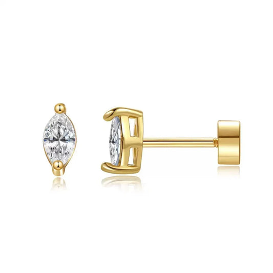 Pendientes Pear Cut Studs | Oro