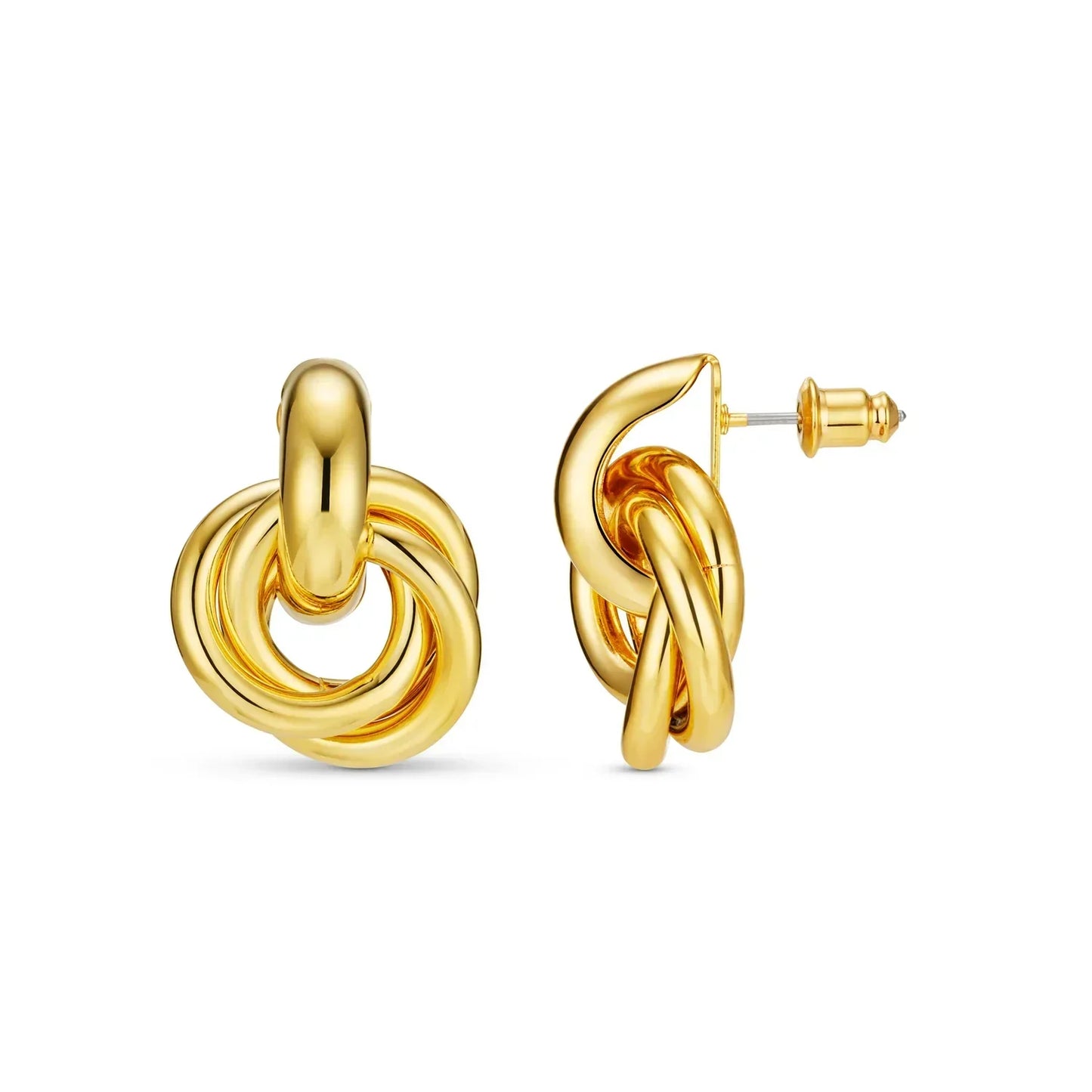 Pendientes Inter interlocking de Impacto | Oro