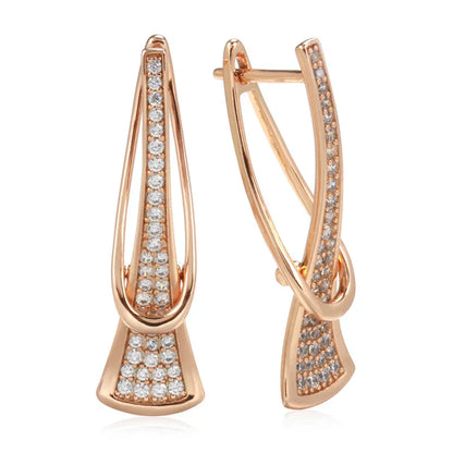 Pendientes de Cristal Capas Radiantes | Oro