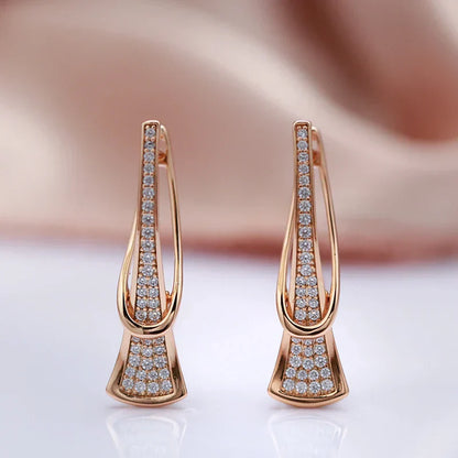 Pendientes de Cristal Capas Radiantes | Oro