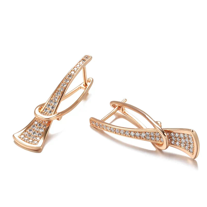 Pendientes de Cristal Capas Radiantes | Oro