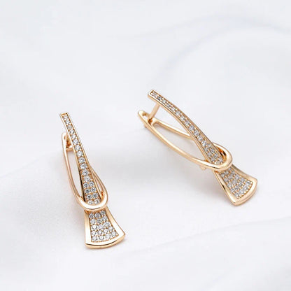 Pendientes de Cristal Capas Radiantes | Oro