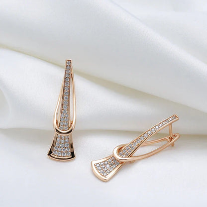 Pendientes de Cristal Capas Radiantes | Oro