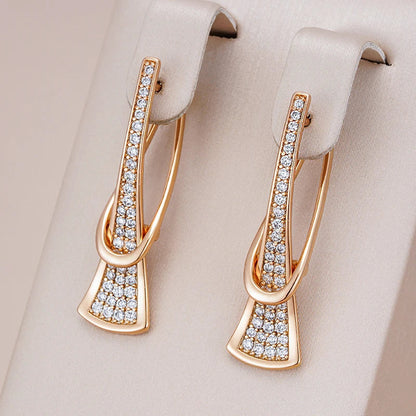 Pendientes de Cristal Capas Radiantes | Oro