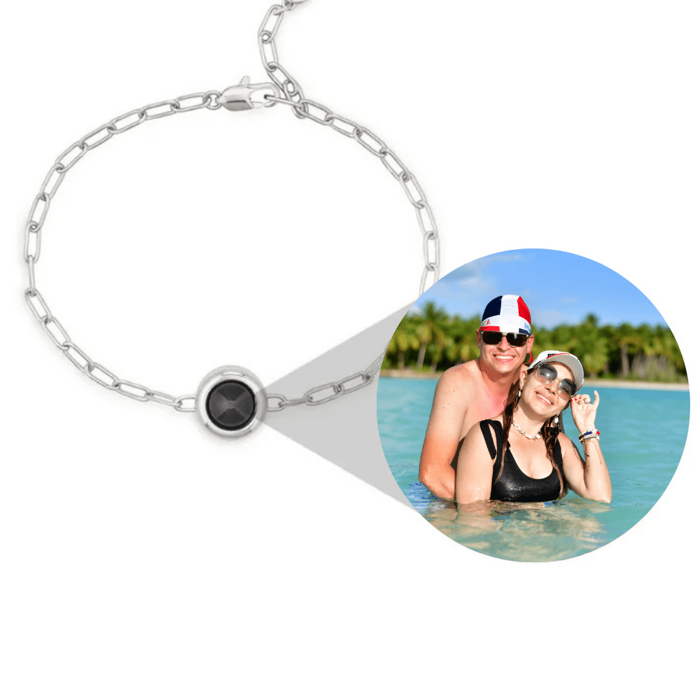 Pulsera de eslabones tipo clip con foto personalizada