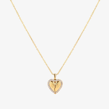 Collar Corazón Mariposa | Oro