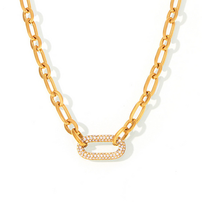 Set de Joyería Paved Chunky Chain Link | Oro