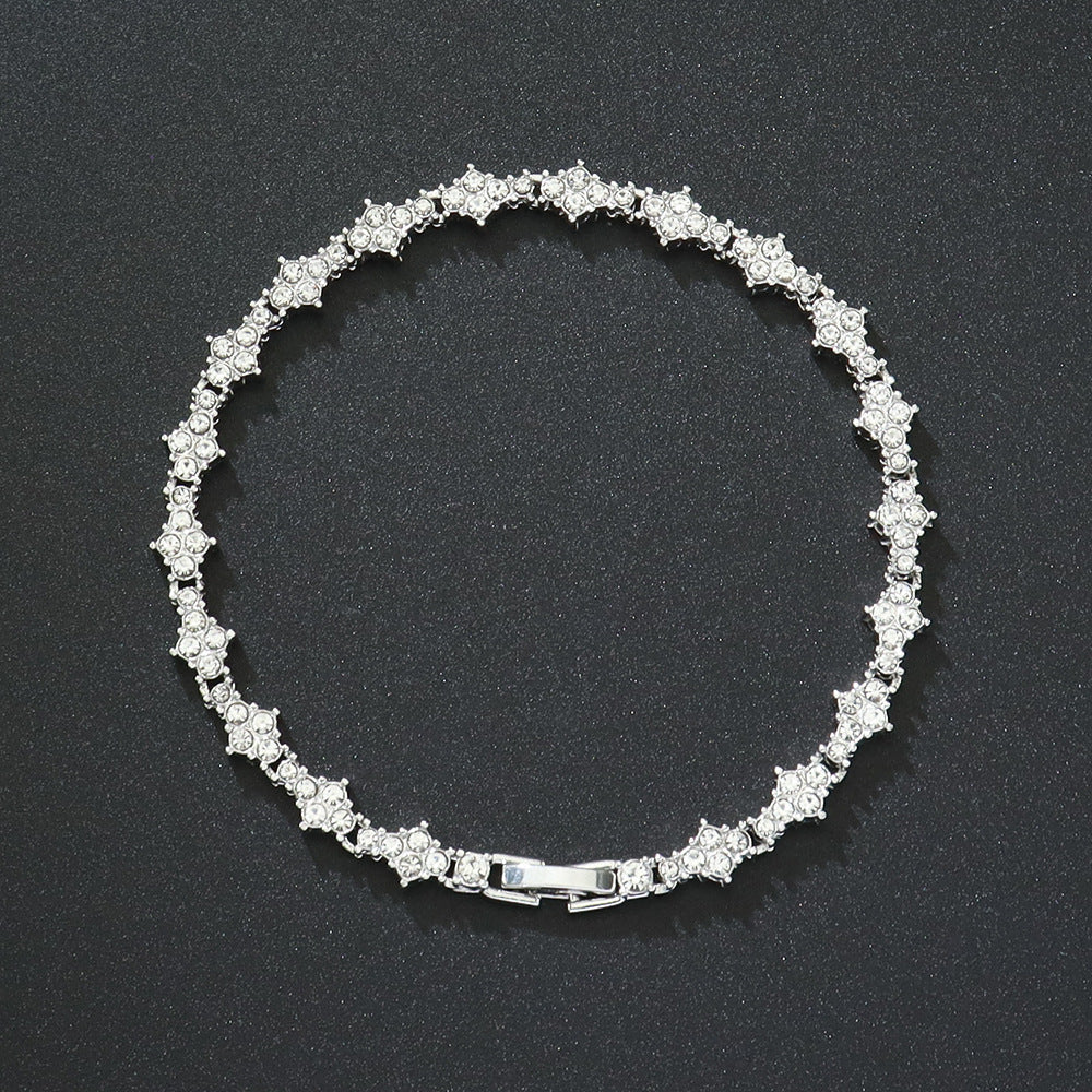 Pulsera Tenis Clásica de Racimo | Oro